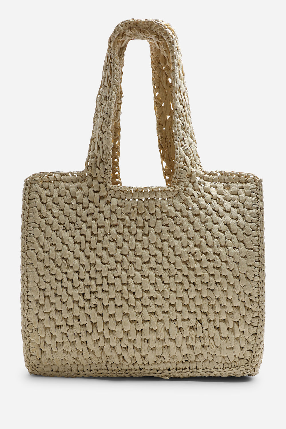 Vivid Where’s Natural Raffia Tote Bag