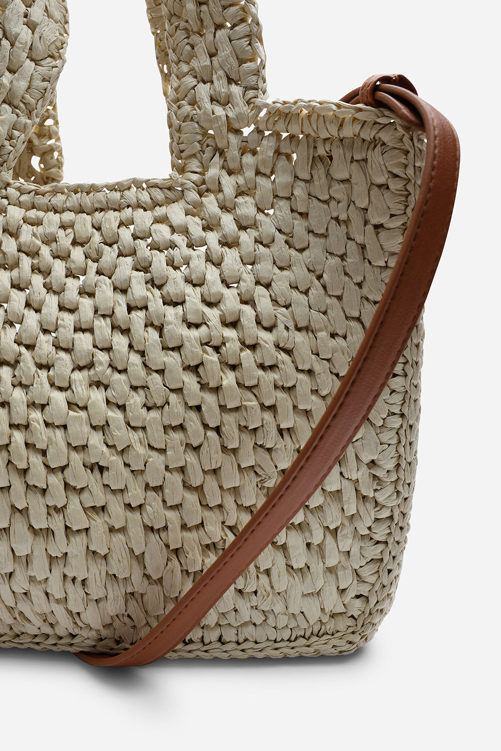 Vivid Where’s Natural Raffia Tote Bag