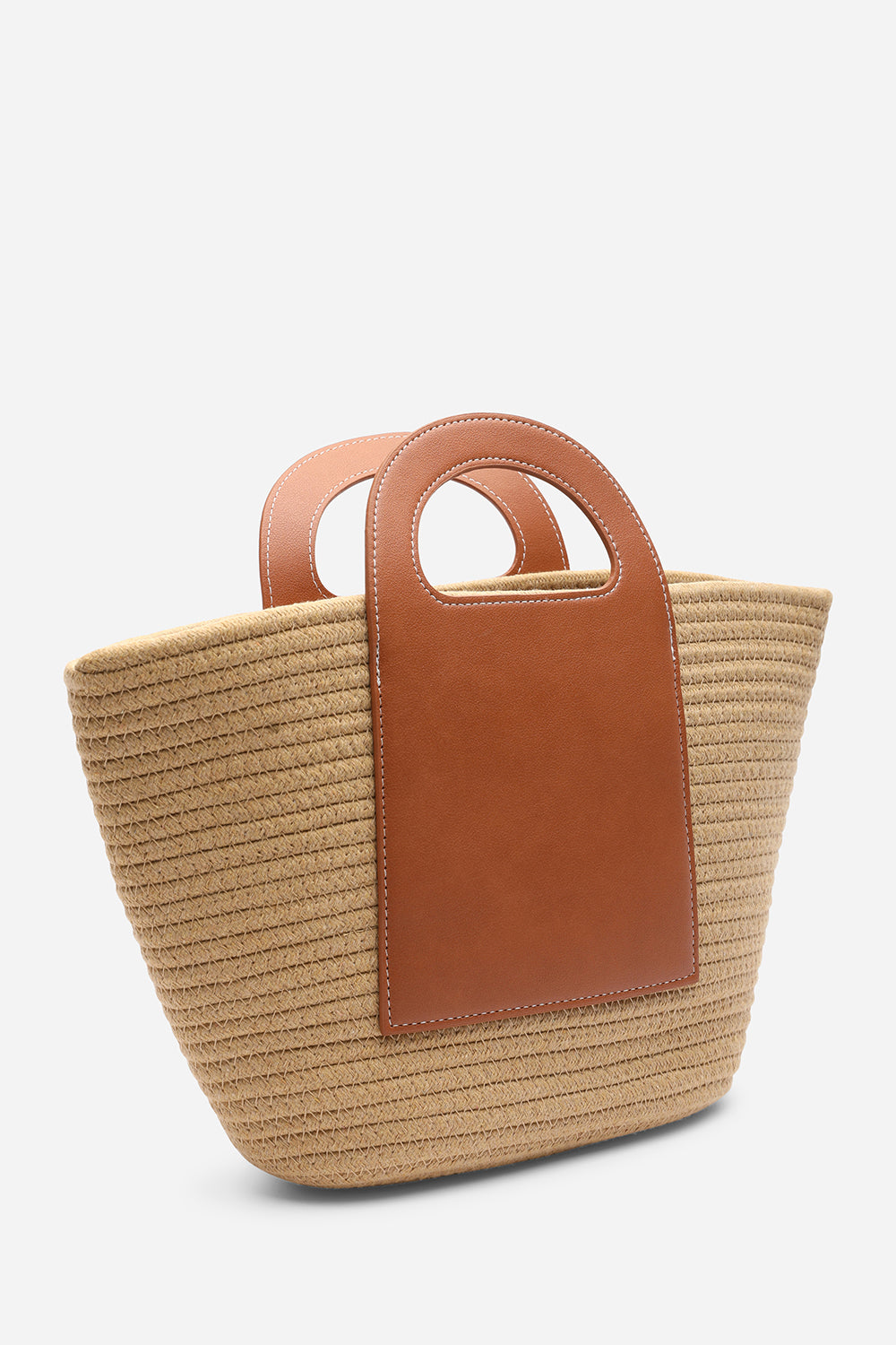 Terra Natural Raffia Basket Tote Bag