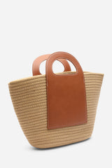Terra Natural Raffia Basket Tote Bag