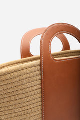 Terra Natural Raffia Basket Tote Bag