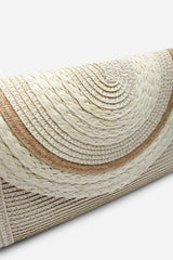 Alto Natural Raffia Fold Over Clutch Bag