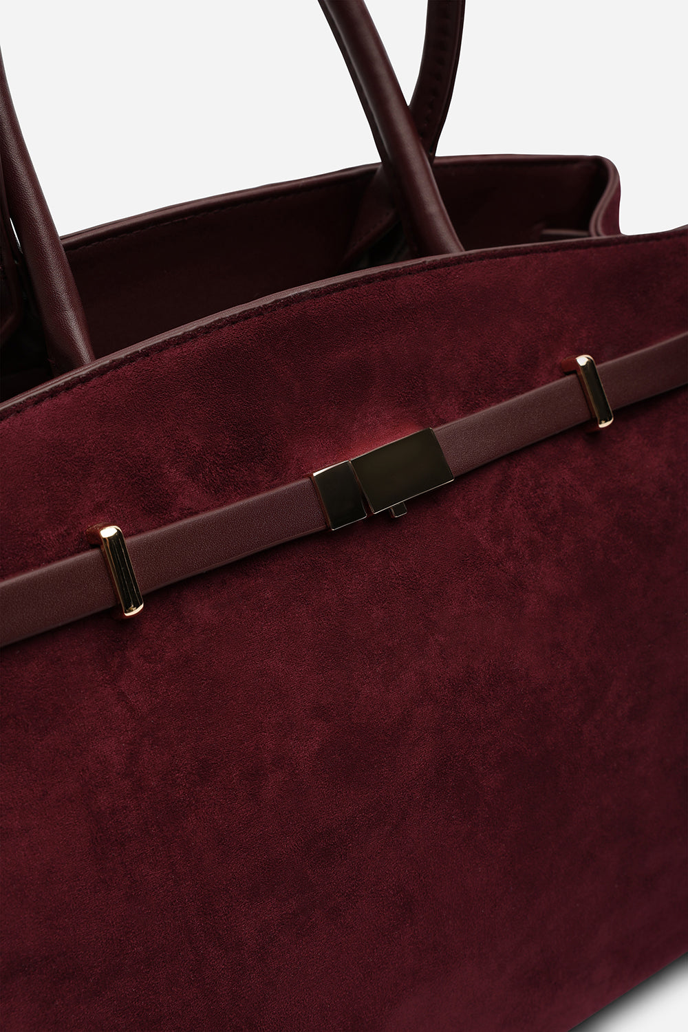 Grelle Leather Belt Lock Detail Tote Bag
