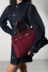 Grelle Leather Belt Lock Detail Tote Bag