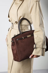 Grelle Leather Belt Lock Detail Tote Bag
