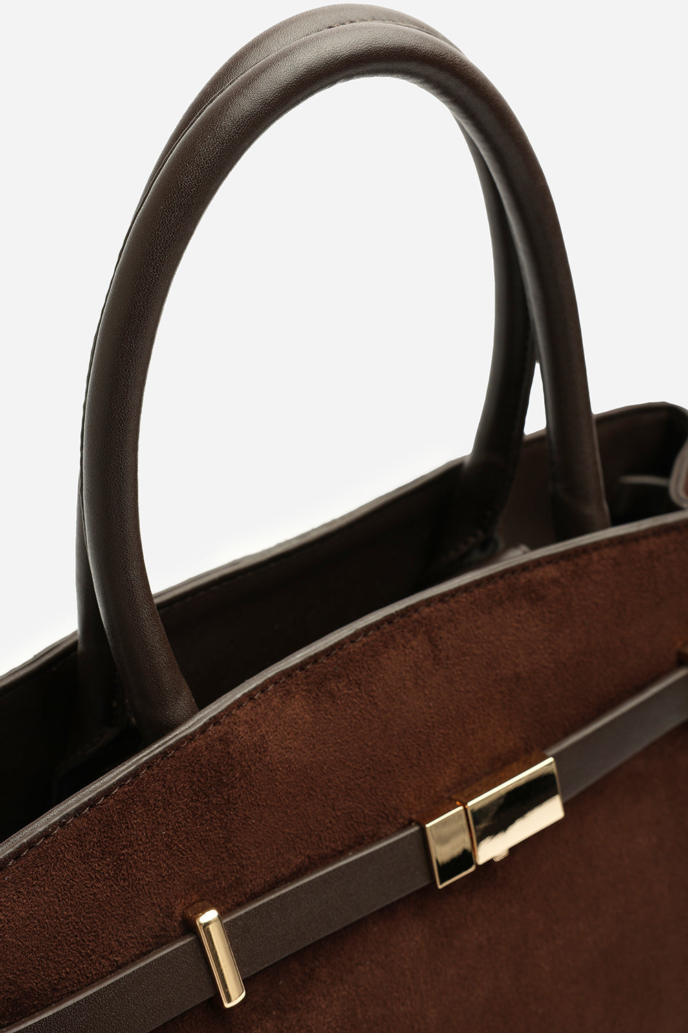 Grelle Leather Belt Lock Detail Tote Bag