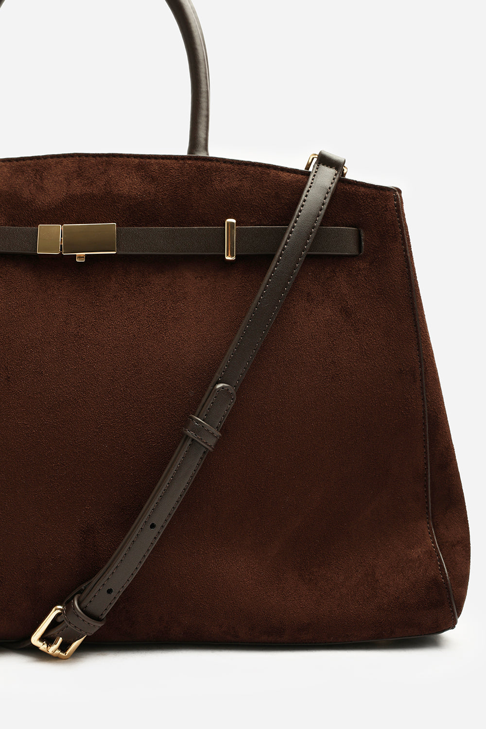 Grelle Leather Belt Lock Detail Tote Bag
