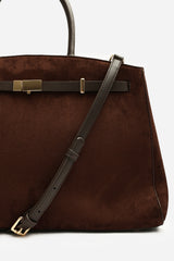 Grelle Leather Belt Lock Detail Tote Bag