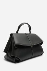 Galyx Leather Top Handle Cross Body Bag