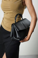 Galyx Leather Top Handle Cross Body Bag