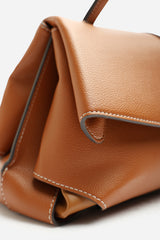 Galyx Leather Top Handle Cross Body Bag