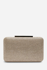 Lavena Light Gold Shimmer Box Clutch Bag