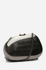 Marixa Black HardShell Pebble Clutch Bag