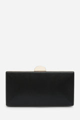 Melyra Black Shimmer Box Evening Clutch Bag