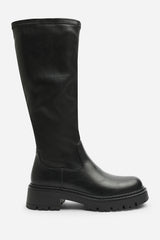 Elvane Stretch Chunky Knee High Sock Boot