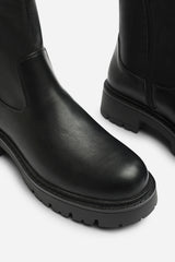 Elvane Stretch Chunky Knee High Sock Boot