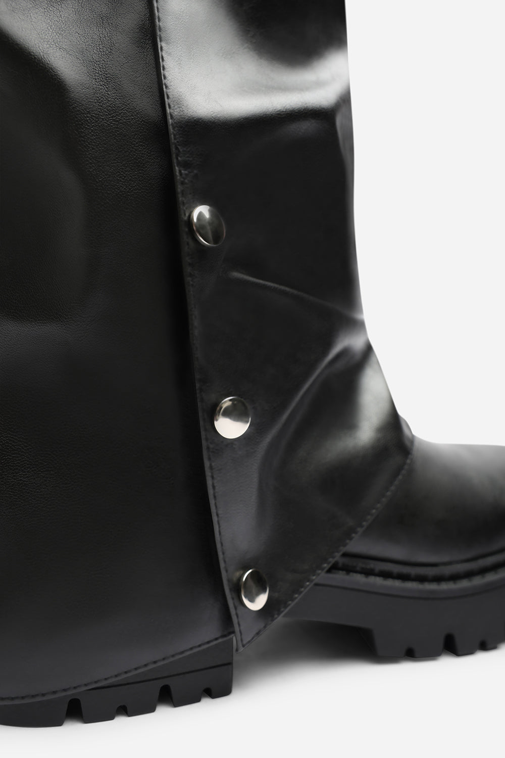 Cavelle Ruched Fold Down Chunky Knee High Boot