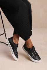 SPLENDOR CRYSTAL TRIM TRAINERS IN BLACK