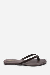 Arrow Dark Brown Flip Flop Sandal With Contrast Stitch Detail