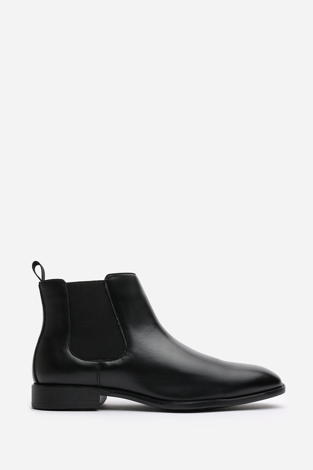 Mason Black Formal Mens Slip On Classic Chelsea Ankle Boots