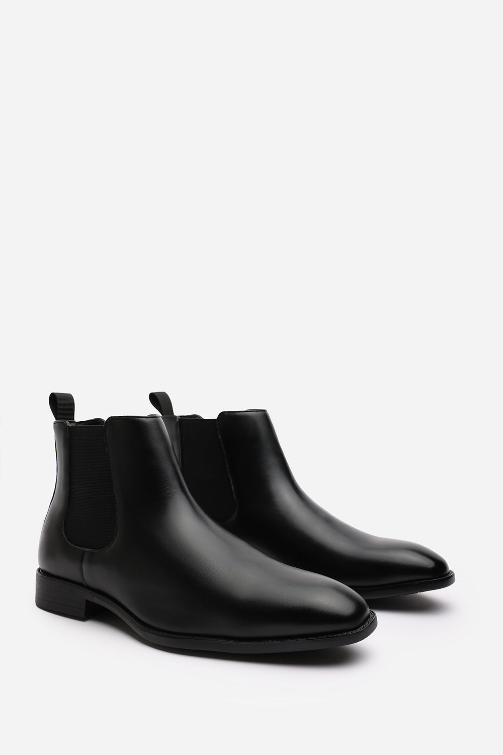Mason Black Formal Mens Slip On Classic Chelsea Ankle Boots