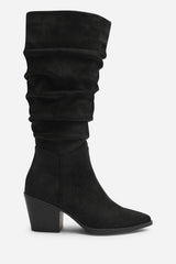 Drelia Ruched Western Knee High Boot