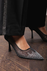 Rovira Embellished Pointed Toe Heeled Stiletto Court Shoes
