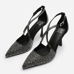 Ralenae Embellished Pointed Toe High Heels with Buckle Closure
