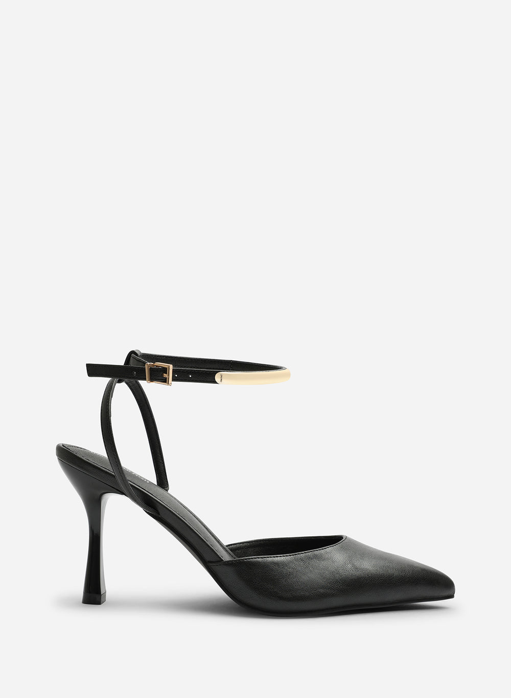 Ruvora Pointed Toe Stiletto Heels with Ankle Strap Closure