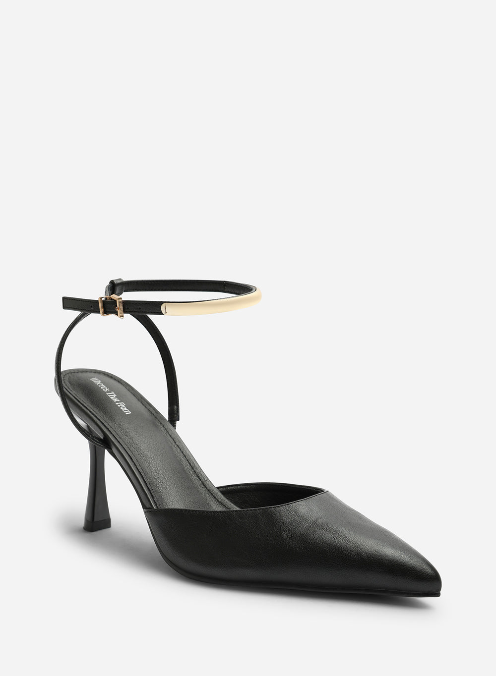Ruvora Pointed Toe Stiletto Heels with Ankle Strap Closure