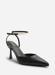Ruvora Pointed Toe Stiletto Heels with Ankle Strap Closure