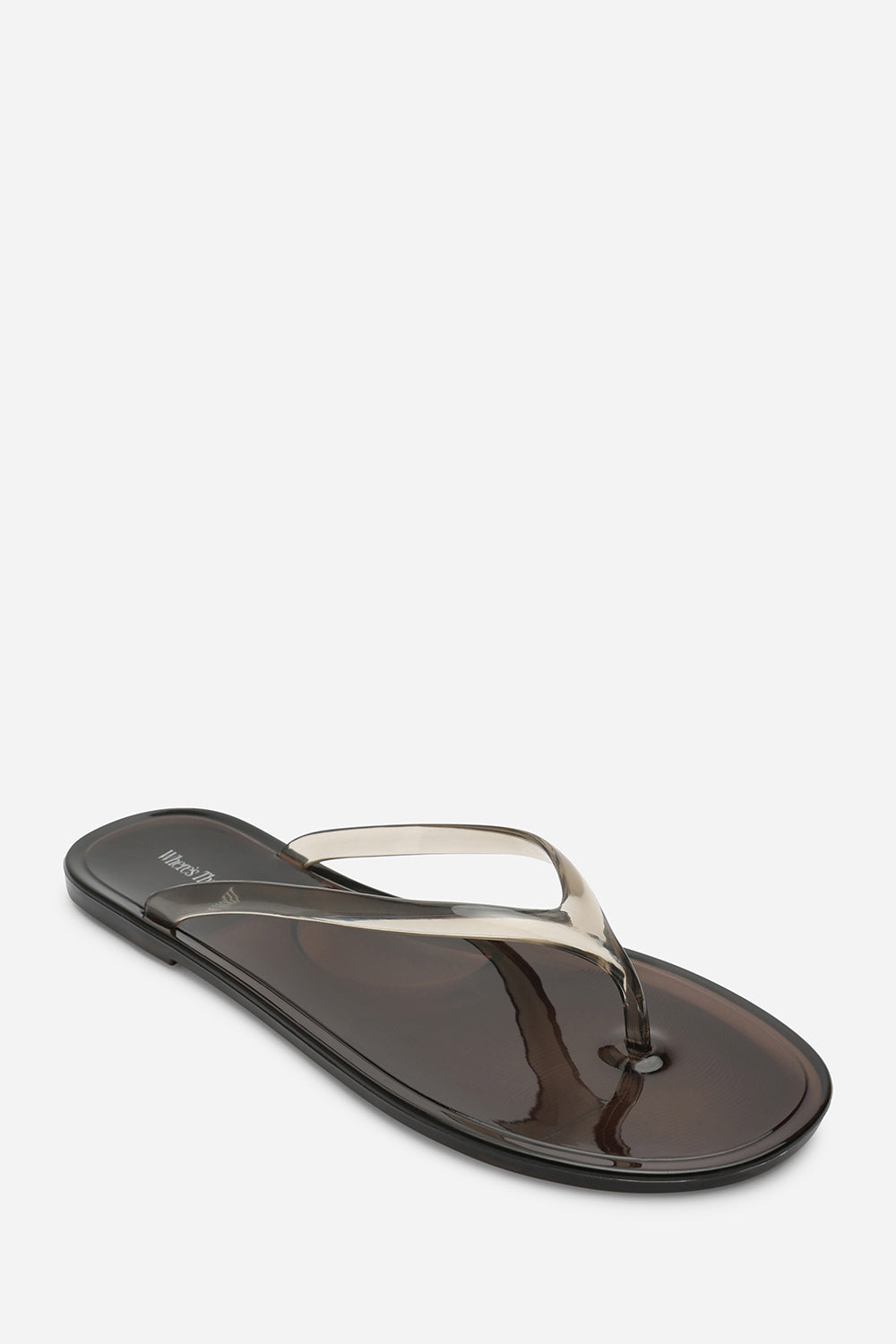 Chandler Black Clear Jelly Thong Flip Flop Sandals
