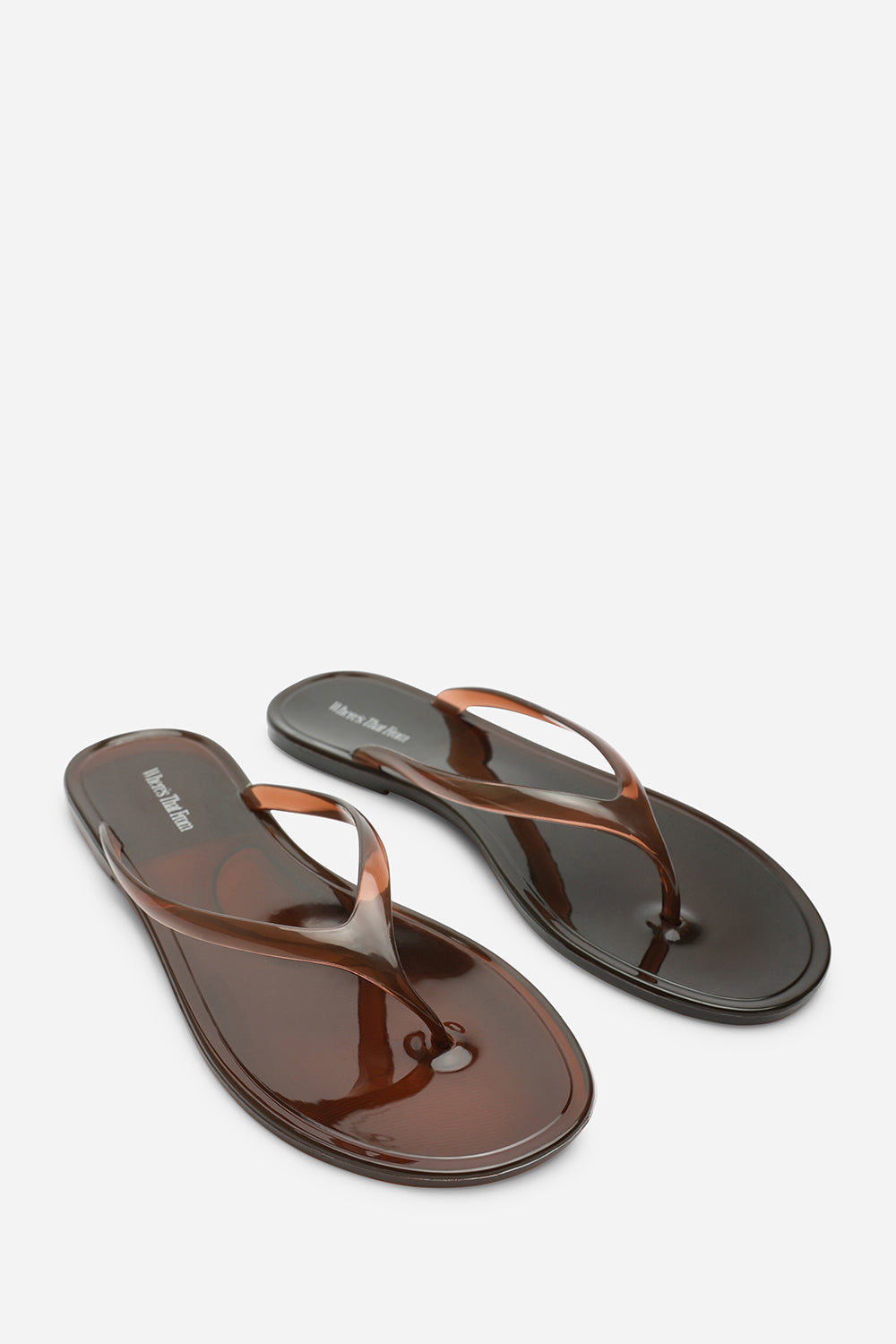 Chandler Brown Clear Jelly Flip Flop Sandals