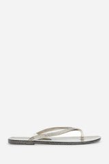 Giuliana Smoke Glitter Toe Post Flip Flops