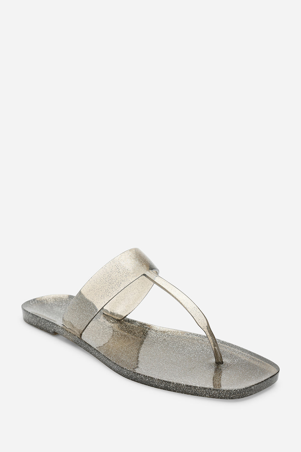 Rosalyn Smoke Glitter Thong Flip Flop Sandals