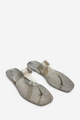 Rosalyn Smoke Glitter Thong Flip Flop Sandals