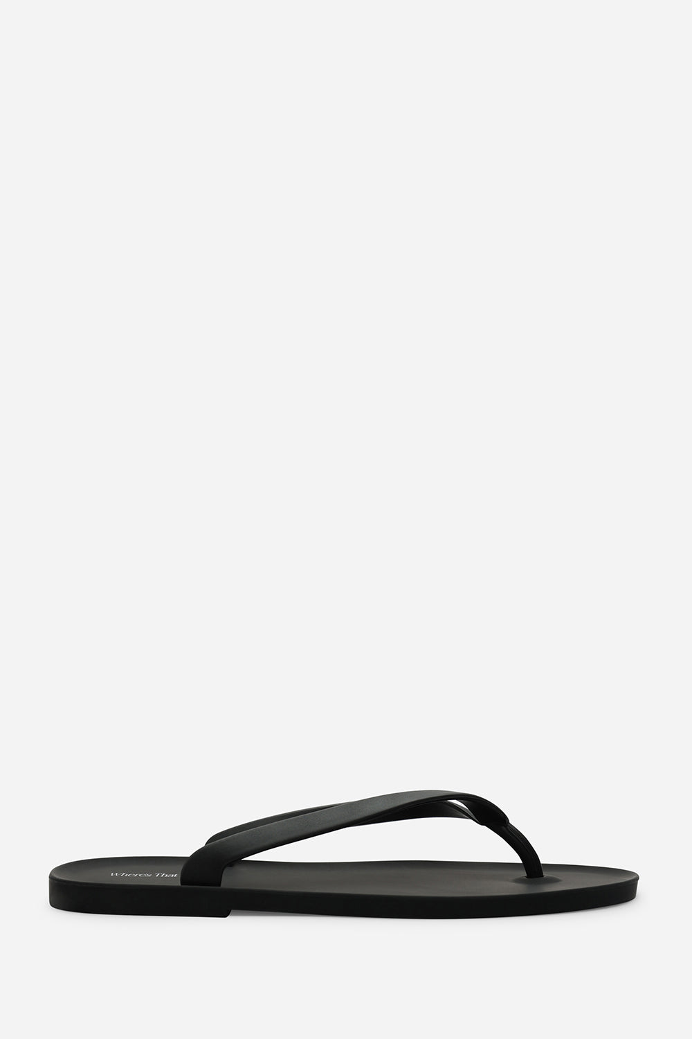 Kailany Black Matte Jelly Thong Flip Flop Sandals