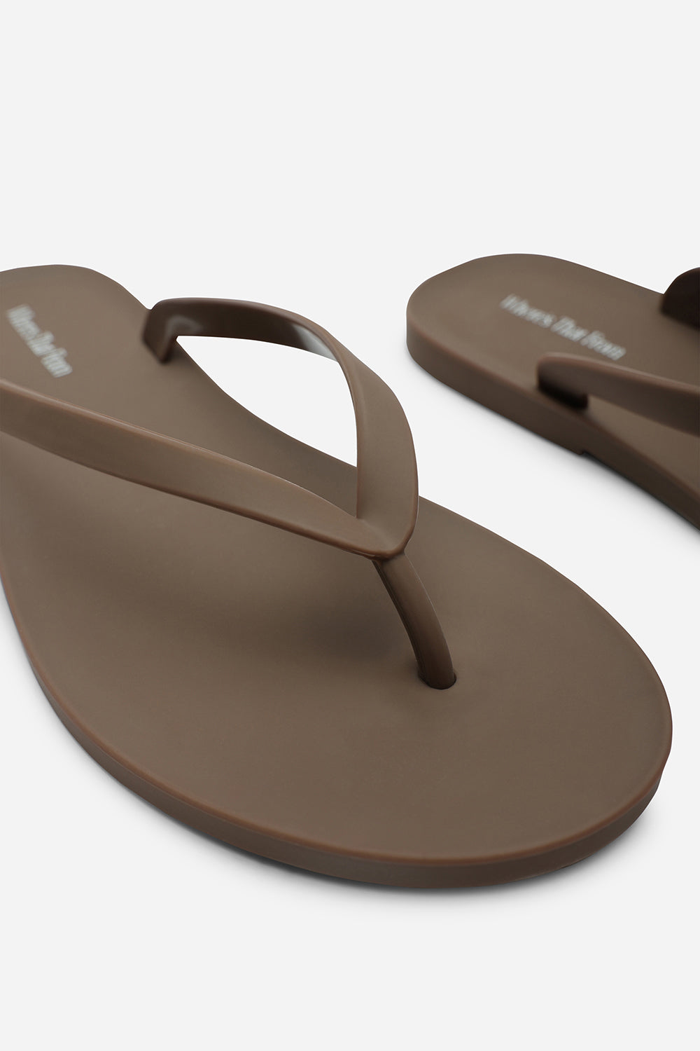 Kailany Chocolate Brown Matte Jelly Thong Flip Flop Sandals