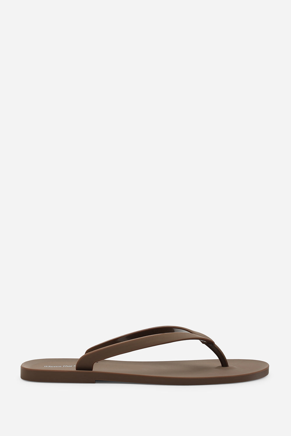 Kailany Chocolate Brown Matte Jelly Thong Flip Flop Sandals