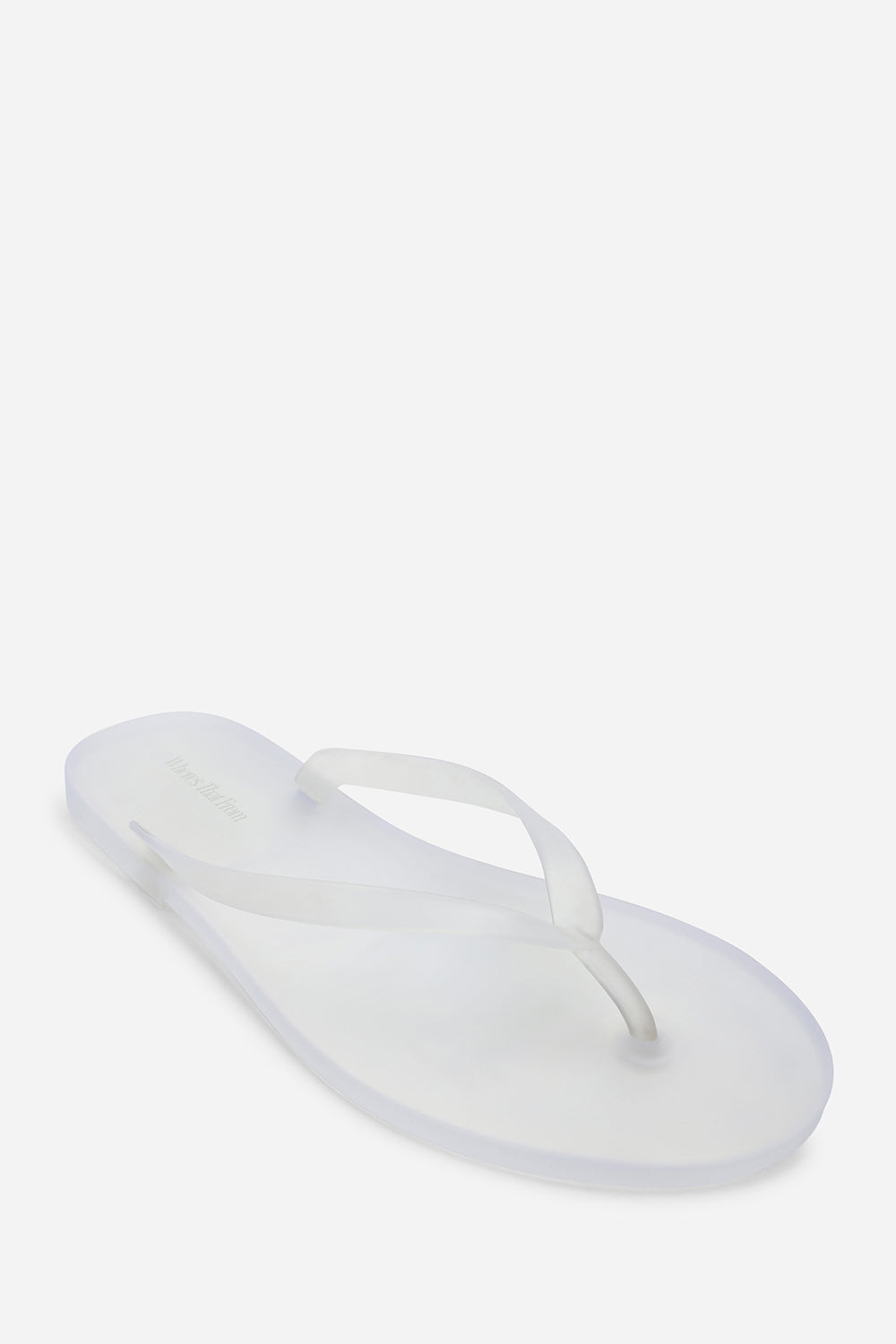 Kailany White Matte Jelly Thong Flip Flop Sandals