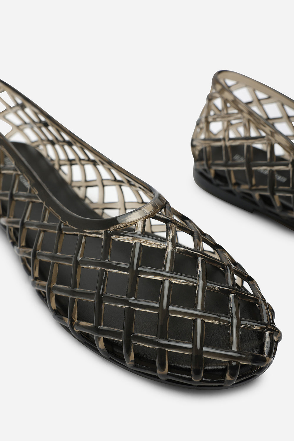 Kori Black Clear Jelly Ballet Pumps