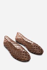 Kori Brown Clear Jelly Ballet Pumps