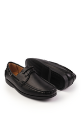 LUCAS BOAT SHOES IN BLACK