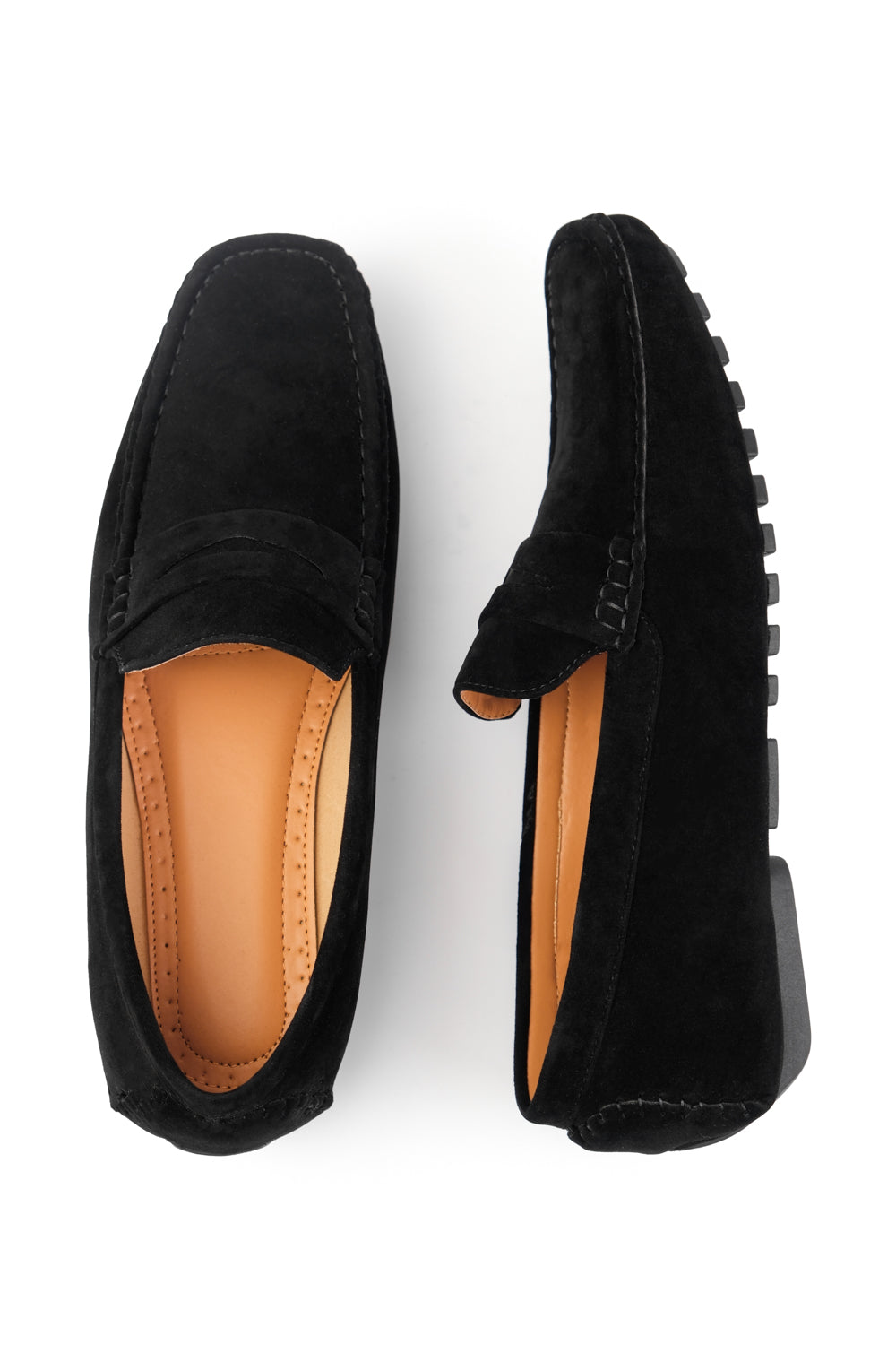 ALEX DRIVING SHOES IN BLACK SUEDE