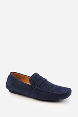 ALEX DRIVING SHOES IN BLUE SUEDE