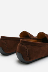 ALEX DRIVING SHOES IN BROWN SUEDE