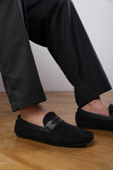ALFIE DRIVING SHOES IN BLACK