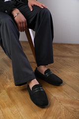 ALFIE DRIVING SHOES IN BLACK