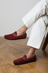 ALFIE DRIVING SHOES IN BORDEAUX