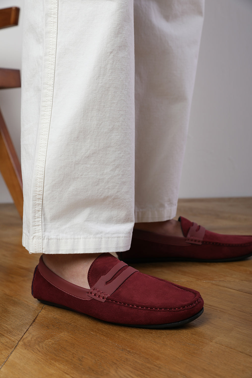ALFIE DRIVING SHOES IN BORDEAUX